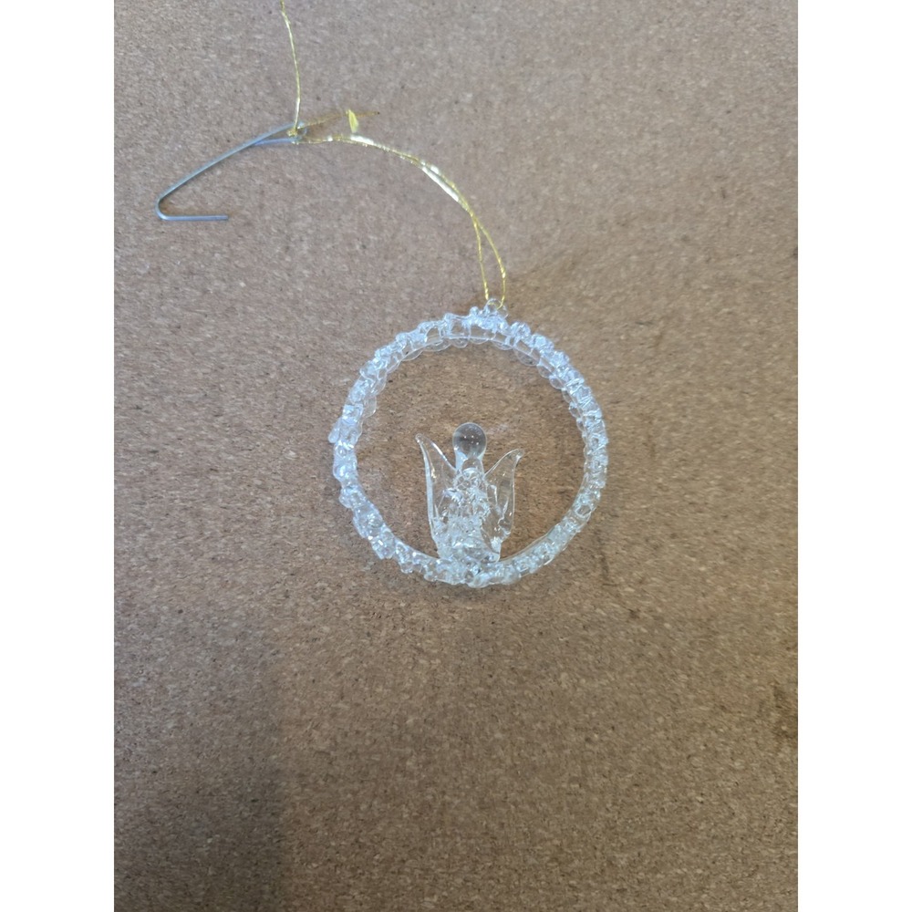 Vintage Clear Handmade Glass Wreath‎